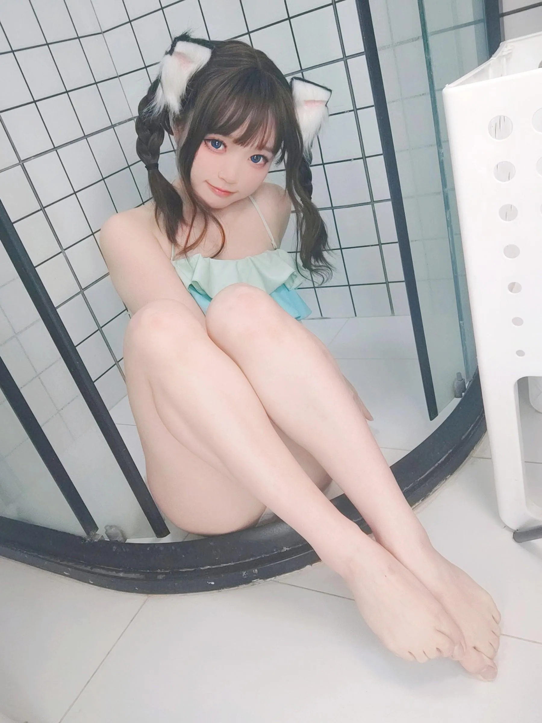 神沢永莉 – NO.09 ckt浴室蓝白泳衣辫子 [71P]插图7
